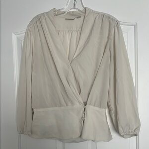 Elegant Cream Women's Blouse - LARGE